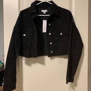 Topshop Raw Hem Denim Jacket